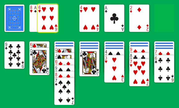 3 card klondike solitaire green felt
